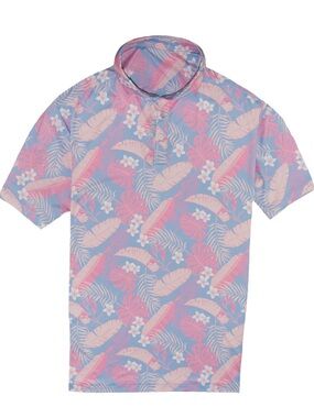 Meripex The Tropics Tropical Print Summer Resortwear Golf Polo